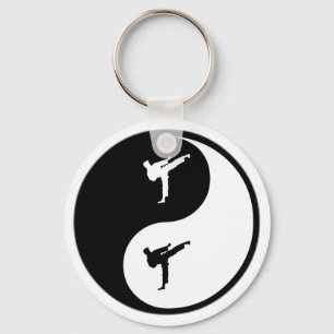 Yin Yang Karate Key Ring