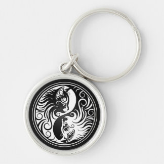 Yin Yang Kittens Key Ring