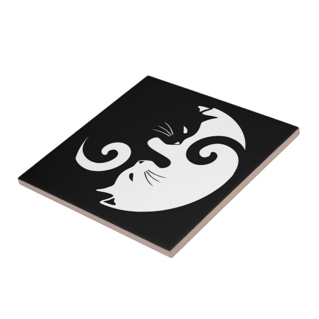 Yin Yang Kitties Tile (Side)