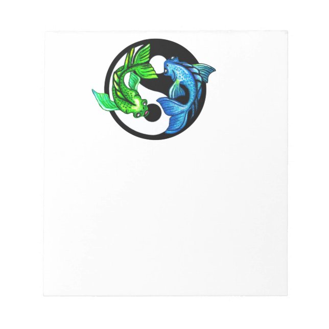 Yin-Yang Koi Design Notepad (Front)