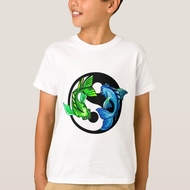 Yin-Yang Koi Design T-Shirt (Front)