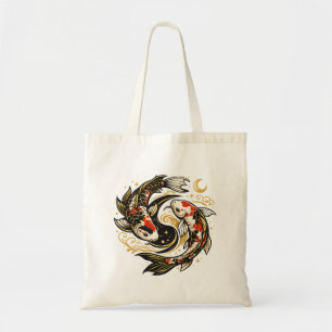 Yin Yang Koi Fish Japanese Aesthetic Tote Bag