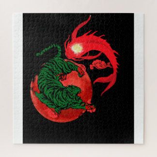 yin yang koi fish japanese art style balance  jigsaw puzzle