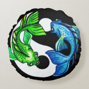 Yin-Yang Koi Fish pillow