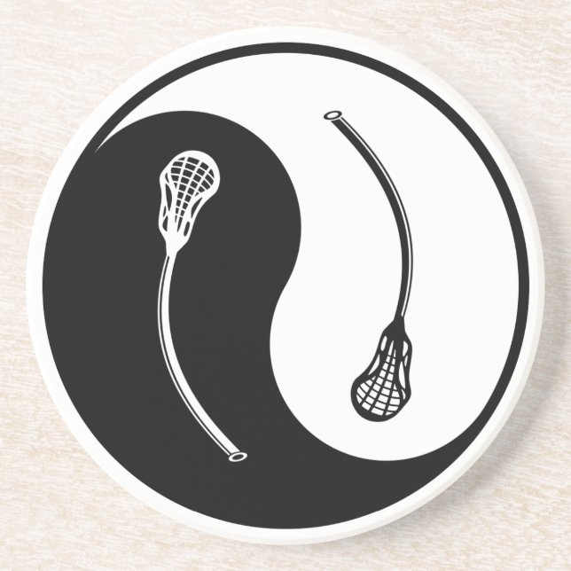 Yin Yang Lacrosse Coaster (Front)