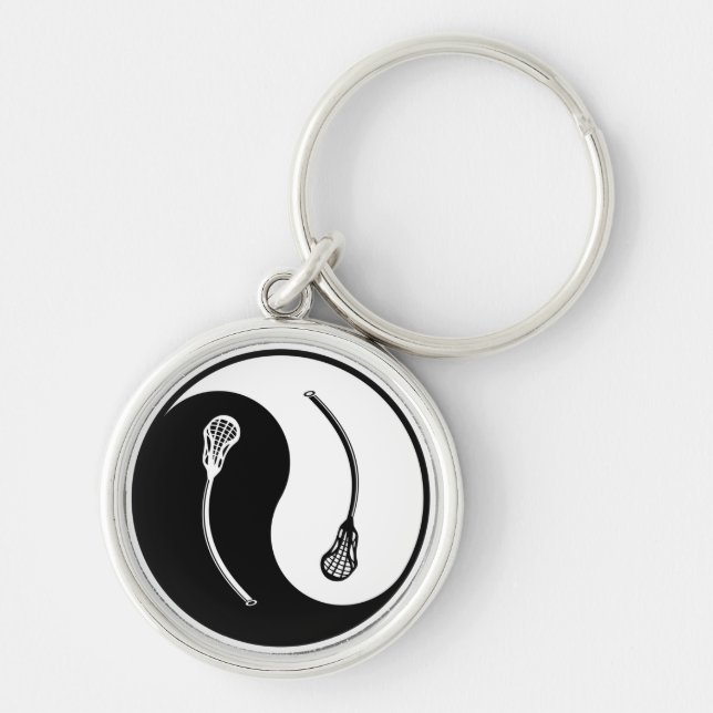 Yin Yang Lacrosse Key Ring (Front)