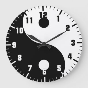 yin yang large clock