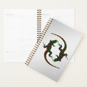 Yin Yang Lizards Silver Planner