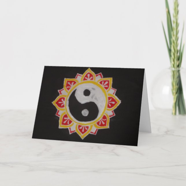 "Yin Yang Lotus" Card (Front)