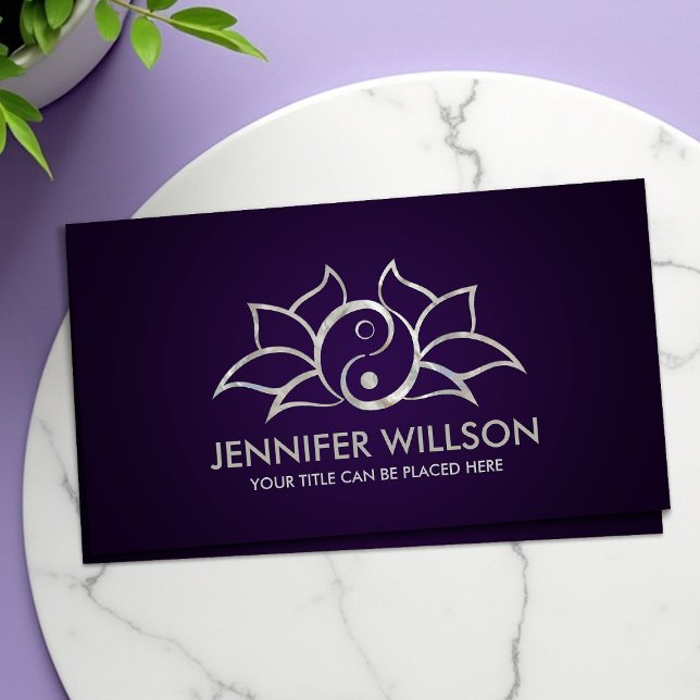 Yin Yang Lotus flower - Mother of pearl Business Card (Creator Uploaded)