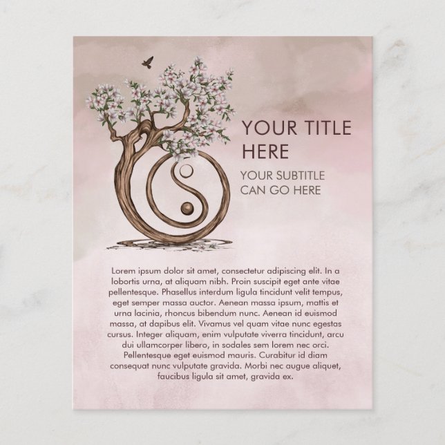 Yin Yang Magnolia Blossom Tree Flyer (Front)