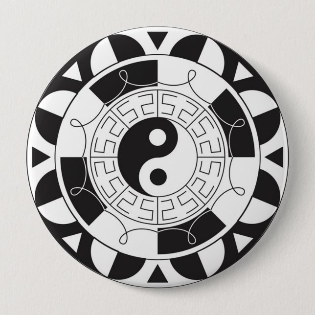 Yin Yang Mandala Button (Front)