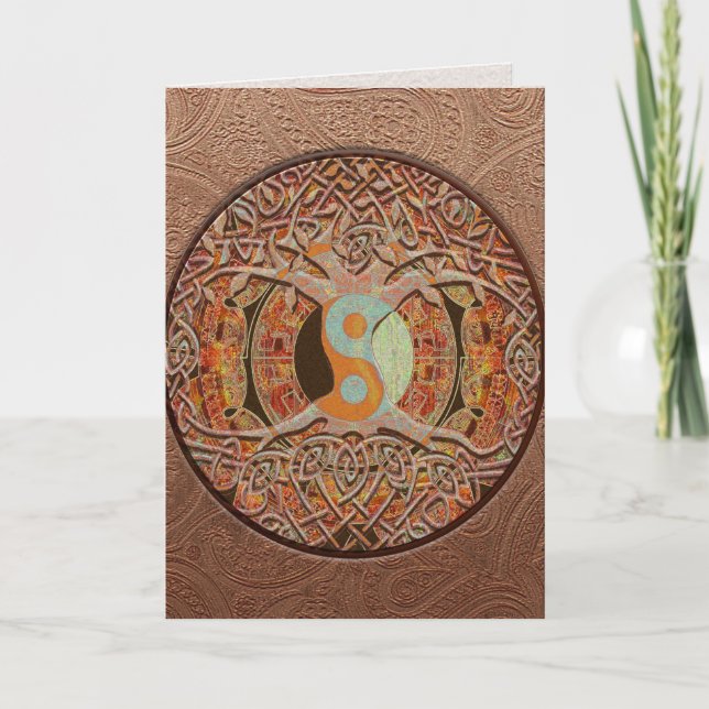 Yin Yang Mandala Graphic Arts Card (Front)