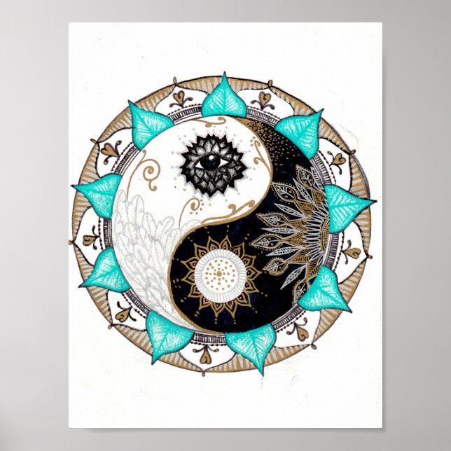 Yin Yang Mandala Poster (Front)