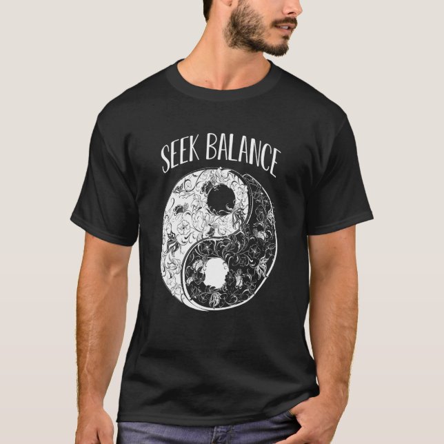 Yin Yang Mandala Seek Balance Native American Sham T-Shirt (Front)