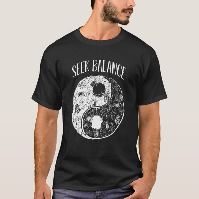 Yin Yang Mandala Seek Balance Native American Sham T-Shirt (Front)