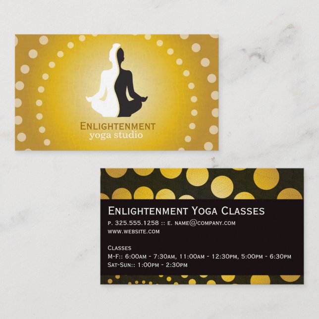 Yin Yang Mediation Logo | Yoga Business Card (Front/Back)