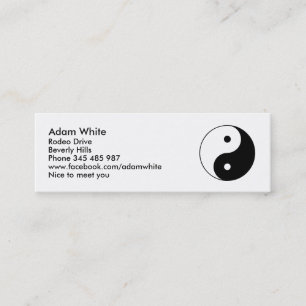 Yin Yang Mini Business Card
