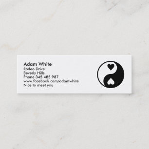 Yin Yang Mini Business Card