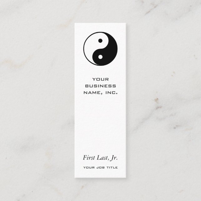Yin Yang Mini Business Card (Front)