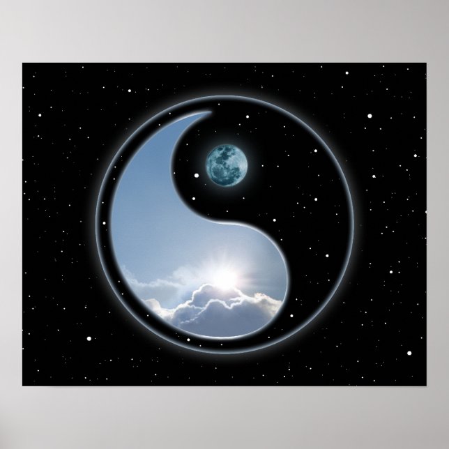 Yin Yang Moon Sun Poster (Front)