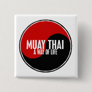 Yin Yang Muay Thai 1 15 Cm Square Badge