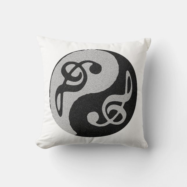 yin yang music clave note cushion (Front)