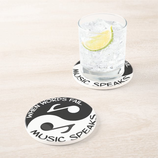 Yin yang music coaster (Side)