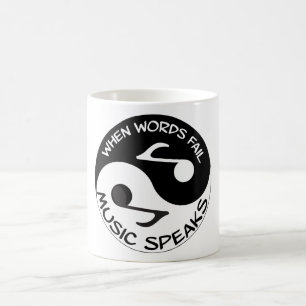 Yin yang music coffee mug