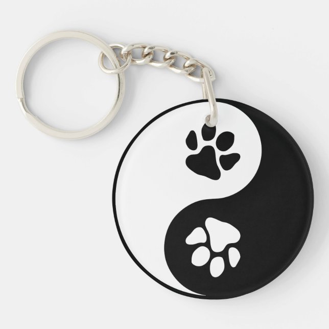 Yin Yang Paw Key Ring (Front)
