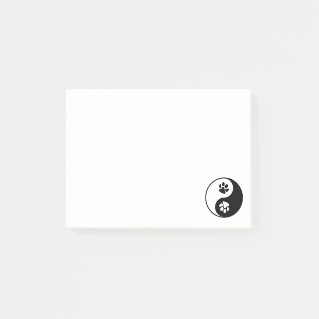 Yin Yang Paw  Post-it Notes (Front)