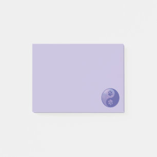 Yin Yang Paw Purple Post-it Notes