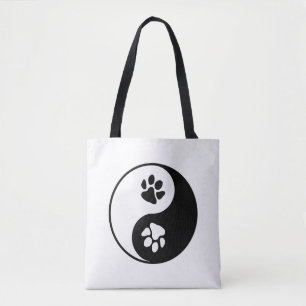 Yin Yang Paw Tote Bag