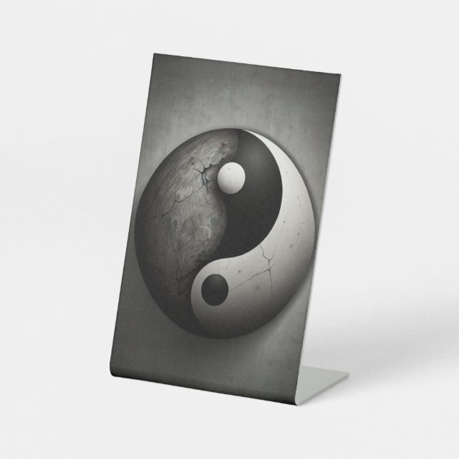  yin yang  pedestal sign (Front)
