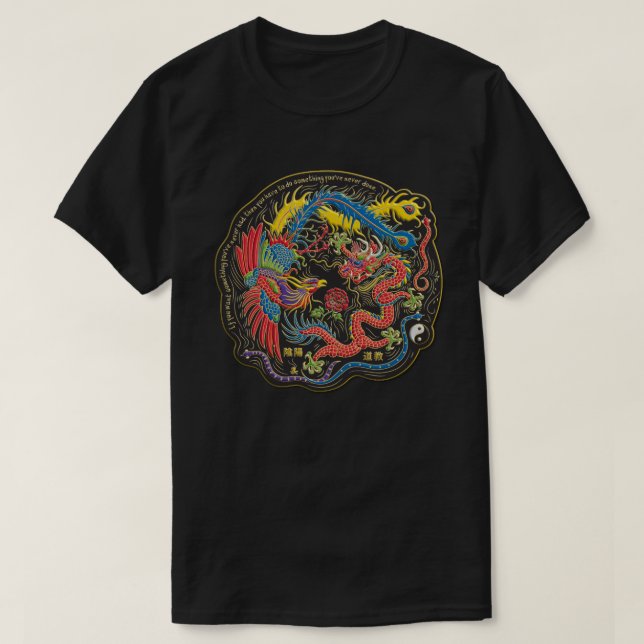 Yin Yang Phoenix and Dragon Shirt (Design Front)