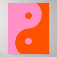 Yin Yang Pink And Orange