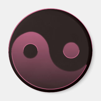 yin yang pink magnet