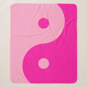 Yin Yang Pink Sherpa Blanket