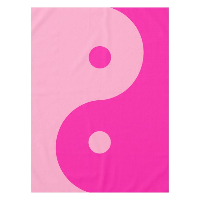 Yin Yang Pink Tablecloth (Front)