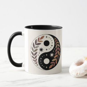 Yin Yang Plant Stars Meditation Mug