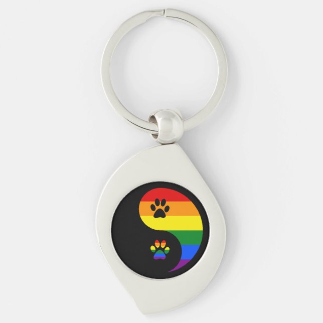 Yin-yang Pride Key Ring (Front)