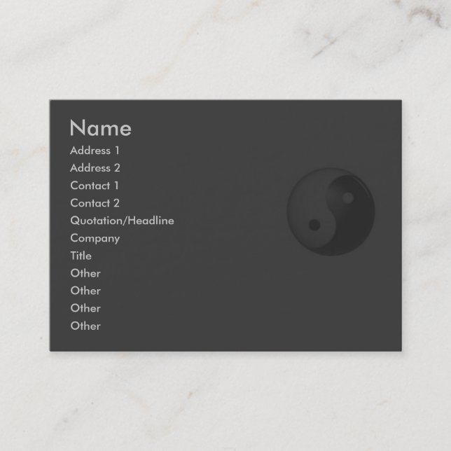 Yin Yang Profile Card (Front)