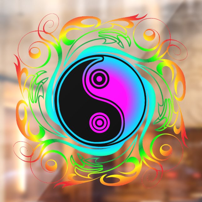 Yin Yang Psychedelic Rainbow Tattoo (Sheet 2)