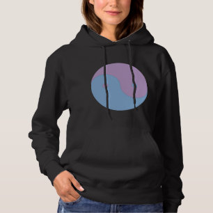 Yin Yang Purple and Blue Peace Meditation Design Hoodie