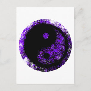 Yin Yang Purple Black The MUSEUM Zazzle Gifts Postcard