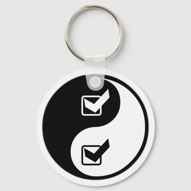 Yin Yang Quality Assurance Engineering Key Ring (Front)