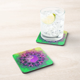 Yin Yang Rainbow Love Cork Coasters