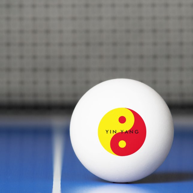 Yin Yang red yellow table tennis ping pong balls (Net)