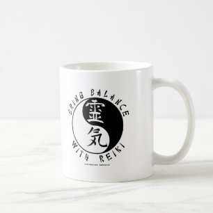 Yin Yang Reiki Kanji Coffee Mug