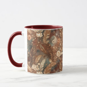 Yin Yang Rose & Feather Sacred Balance Mug